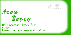 aron mezey business card