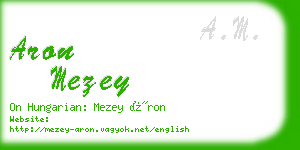 aron mezey business card